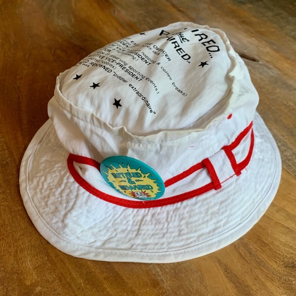 “Retired But Re-Hired” Vintage Joke Bucket Hat - Picture 4 of 12